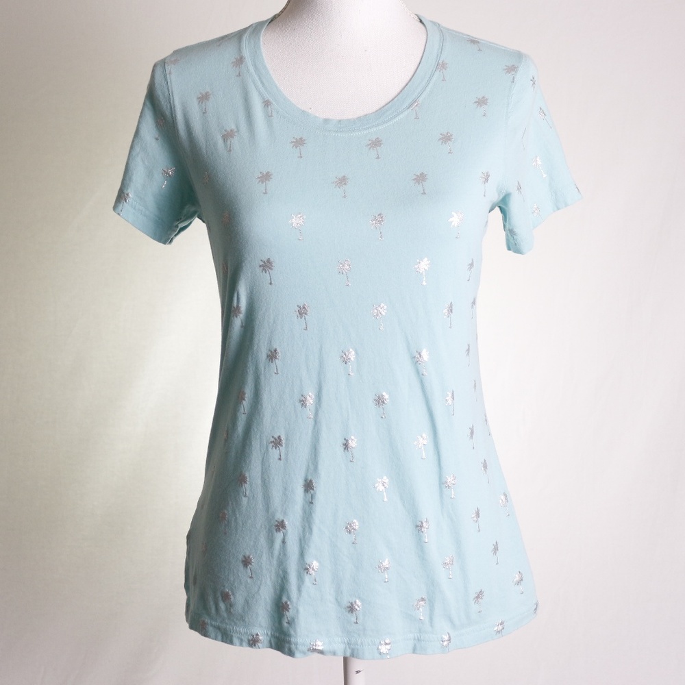 *Last Chance* TOMMY BAHAMA Silver Palm Tree Tee S